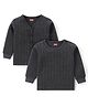 Babyhug Full Sleeves Front Open & Pullover Vest Combo Set Pack of 2 - Dark Grey