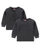 Babyhug Full Sleeves Front Open & Pullover Vest Combo Set Pack of 2 - Dark Grey