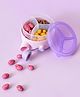 Mi Arcus Spin Snack Container with 3 Compartments Feeding Bowl -Purple & Pink, Suitable for Ages 6 Months+