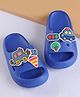 Oh! Pair Slip On  Clogs with Car Applique - Blue