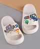 Oh! Pair Slip On  Clogs with Car Applique - White