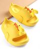 Oh! Pair Slip On Clogs Dino Applique - Yellow