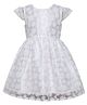 nshine Cap Sleeves Flower Foil Printed Dress - White