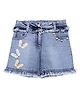 Cutecumber Butterfly  Embroidered   Shorts - Blue