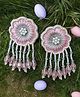 Priaansha Creations Flower Hanging beaded Earrings-40g