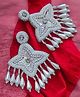 Priaansha Creations White Pearl beaded Earrings 40g