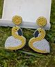 Priaansha Creations yellow beaded Famingo Earrings
