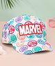 Babyhug Marvel Cotton Summer Cap With Avengers  Print - Bright White