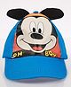 Babyhug Disney Cotton Summer Cap With Mickey Mouse Graphics - Blue