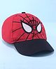 Pine Kids Marvel Cotton Summer Cap With Spiderman Graphics - Black