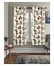 RRC Microfiber Cotton Window Curtains for Bedroom/ Living Room Set of 2 Curtains - Cream