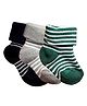 NEXT2SKIN Pack Of 3 Striped Soft Cotton Socks - Black Light Grey & Green