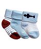 NEXT2SKIN Pack Of 3 Striped Soft Cotton Socks - Brown Light & Sky Blue