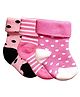 NEXT2SKIN Pack Of 3 Striped & Polka Dots Detailed Soft Cotton Socks - Pink