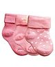 NEXT2SKIN Pack Of 3 Polka Dots Detailed Soft Cotton Socks - Pink