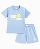 Campana 100% Cotton Jersey Half Sleeves Tennis Printed T-Shirt With Shorts Set - Chambray Blue