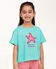 Campana 100% Cotton Jersey Half Sleeves Holiday Printed T-Shirt - Turquoise Blue