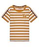 Young Birds Half Sleeves Striped Tee - Yellow