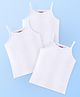 Babyhug 100% Cotton Knit Sleeveless Slips Solid Colour  Pack of 3 - White