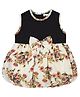 ShopperTree Sleeveless  Floral  Printed  Dress - Cream & Black