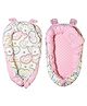 THE LITTLE LOOKERS Baby Sleeping Bed Portable Bassinet | Washable Baby Bedding Set for Newborn Baby/Infants 0-12 Months (Oval - Bunny)