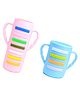 THE LITTLE LOOKERS Baby Bottle Cover with Handle/ Silicone Warmer Cover for Baby/Newborn/Infants/Toddlers-120ml & 240ml Combo (Blue & Pink-Pack of 2)
