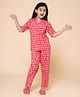 Piccolo Cotton Woven Half Sleeves  Elephant Printed Night Suit - Pink