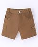 Little Kangaroos 100% Cotton Woven Shorts Solid Colour - Beige