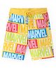 Pine Kids Marvel Terry Knit Shorts with Text Print - Yellow
