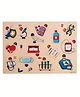 PLUSPOINTWooden Board Knob Medical Equipments Puzzle 14 Pieces - Multicolour