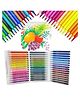 PLUSPOINT Brush Marker Pen Set 48 Colors Water Based Drawing Medium Tip Sketching Coloring Pen with Foldable Case Best for Kids, Adult