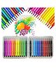PLUSPOINT Brush Marker Pen Set 24 Colors Water Based Drawing Medium Tip Sketching Coloring Pen with Foldable Case Best for Kids, Adult