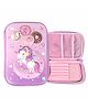 PLUSPOINT 3D Unicorn Pencil case Large Capacity Premium Stylish EVA Case Embossed Compass, School Supply Organizer for Students, Stationery Box,  (Big Unicorn-Purple)