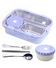 PLUSPOINT Bento Lunch Box Insulated Air Tight Portable Lunch Box with Utensils, Stainless Steel Lunch Box with Containers, Leak Proof Bento Box (PURPLE)