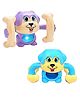 PLUSPOINT Baby Toys 6 to 12 Months Musical Toys Tumbling Doggy Pack of 2 with 360° Roll & Go, Music and Light Baby Toys Crawling Toys for Baby Boy Girl Gifts (color may vary)