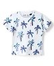 RUFF Sinker Knit Half Sleeves Trees Printed T-Shirt - White