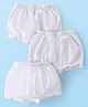 Babyhug 100% Cotton Knit Bloomer Solid Colour Pack of 3 - White