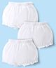Babyhug 100% Cotton Knit Bloomer Solid Colour Pack of 3 - White