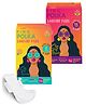 Pinq Polka Premium Cotton Feel Ultra Sanitary Pads, 10(XXL)  & 10(XL) with Individual Disposable Pouch, 20pcs