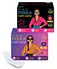 Pinq Polka Regular & Large Premium Ultra Cotton Feel Pantyliners,with Individual Disposable Pouch,50pcs
