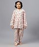 Kiddiekid Cotton Knit Full Sleeves  Giraffe Printed Tee & Pajama Set - Multicolor