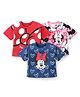 Babyhug Disney Cotton Knit Half Sleeves T-Shirt with Minnie Mouse Graphics Pack of 3 - Multicolor