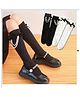 Flaunt Chic Lace Bow & Pearl Embellished Socks  - Black