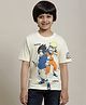 Kidsville Naruto Featuring Half Sleeves Character Printed Tee - Beige
