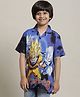 Kidsville Dragon Ball Z Featuring Half Sleeves Goku Printed Shirt - Blue