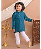 Superminis Full Sleeves Sequin Embellished Kurta With Pyjama - Green