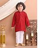 Superminis Full Sleeves Sequin Embellished Kurta With Pyjama - Maroon