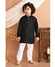 Superminis Boys Full Sleeves Party Wear Sequin Kurta Pyjama Set - 3-4 Y Black