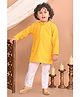 Superminis Full Sleeves Sequin Embellished Kurta With Pyjama - Yellow