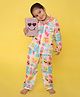 Knitting Doodles Pure Cotton Woven Full Sleeves Flamingo Printed  Night Suit - Pink